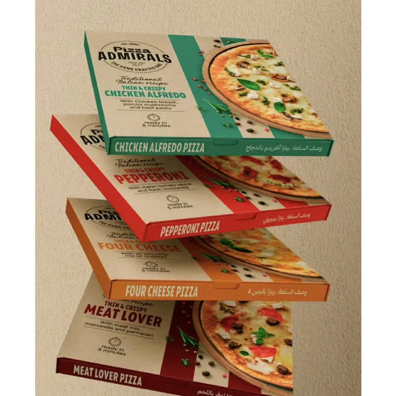 Cad iad na tréithe a bhaineann le bosca pizza breá?
